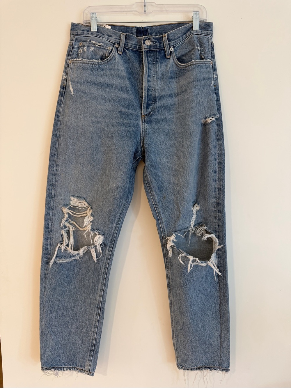 Agolde 90s Jean High-Rise Distressed Blue Jeans size 29